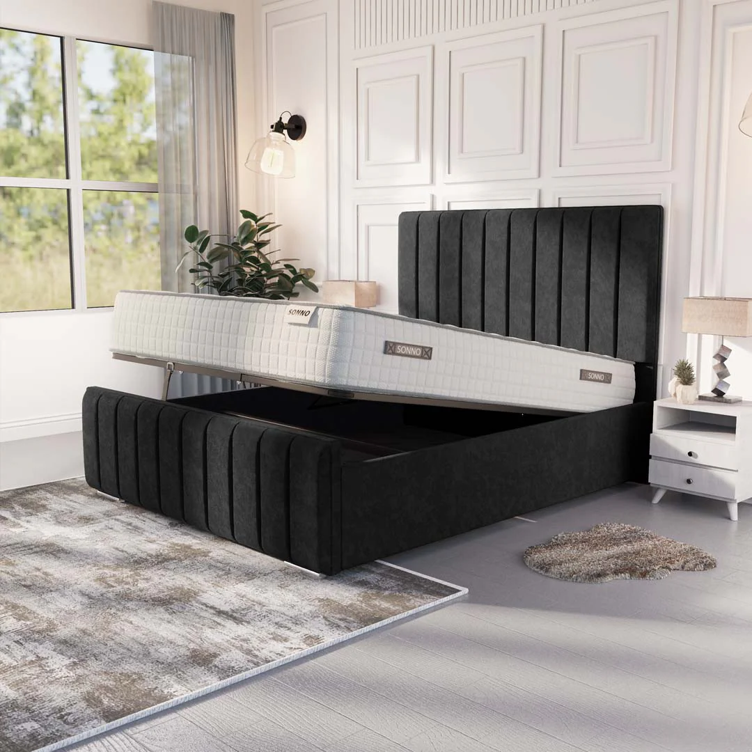 Lisbon Upholstered Ottoman Bed