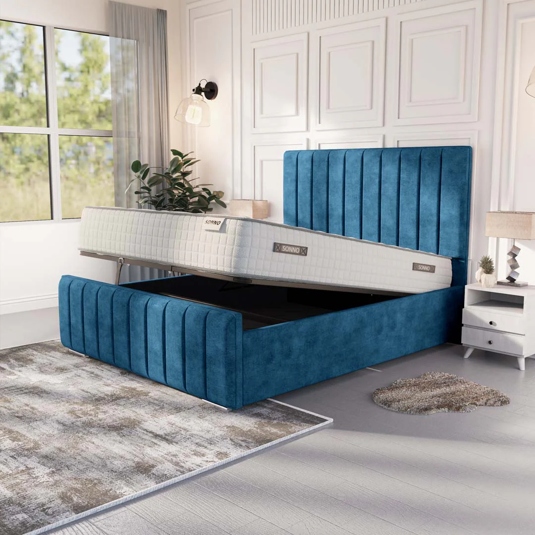 Lisbon Upholstered Ottoman Bed