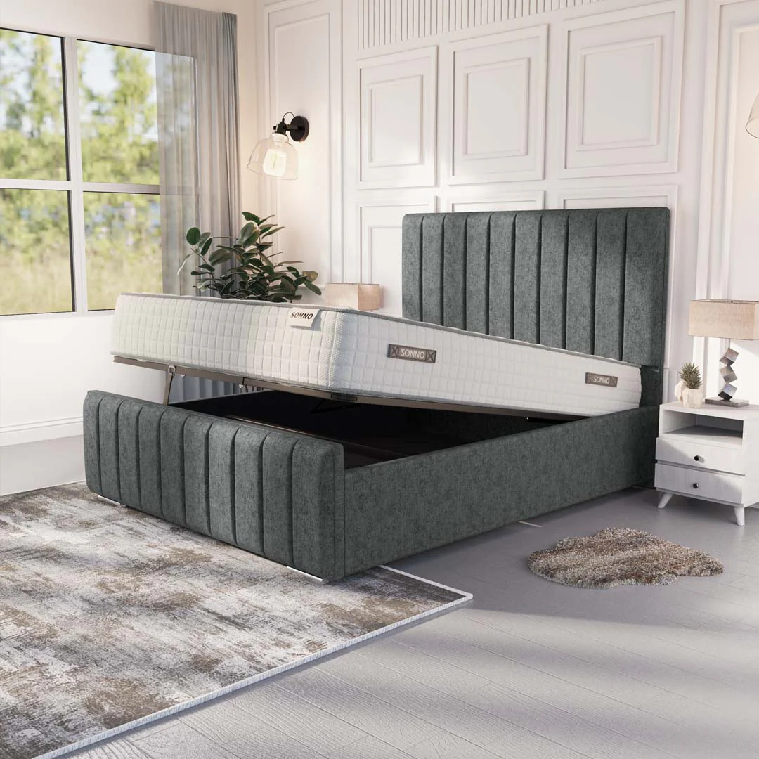 Lisbon Upholstered Ottoman Bed