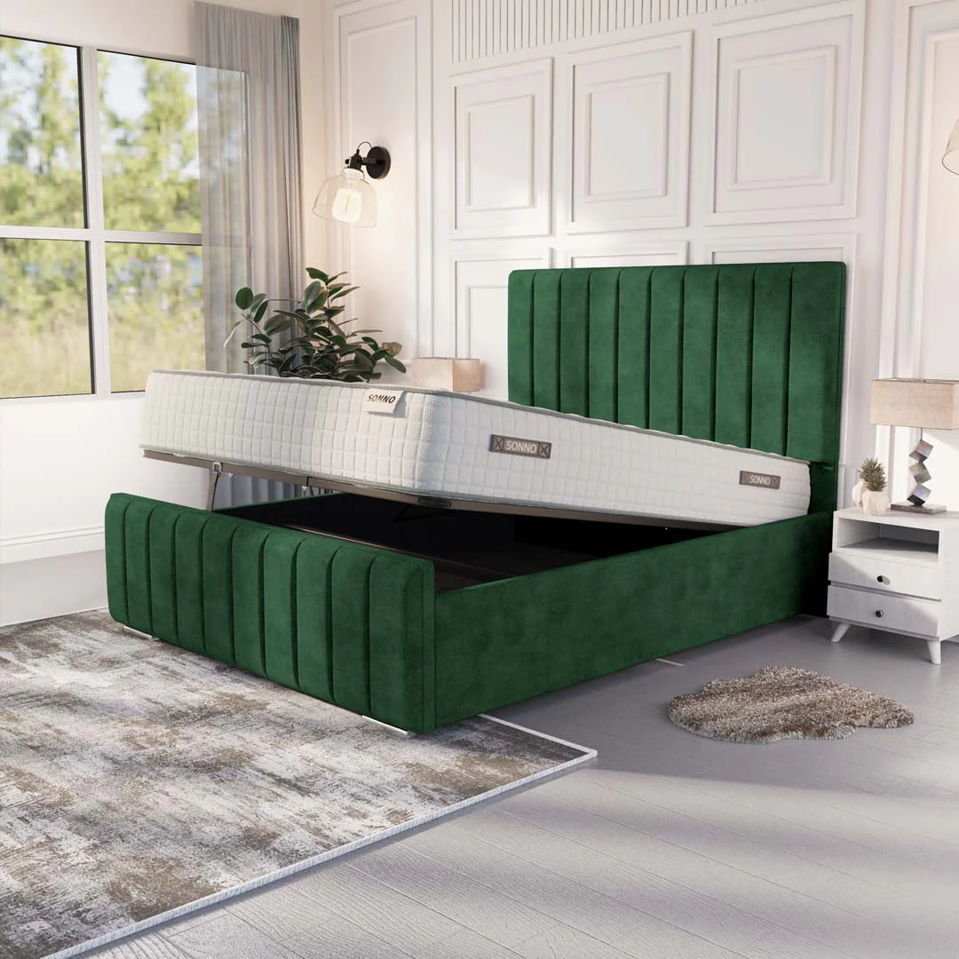 Lisbon Upholstered Ottoman Bed