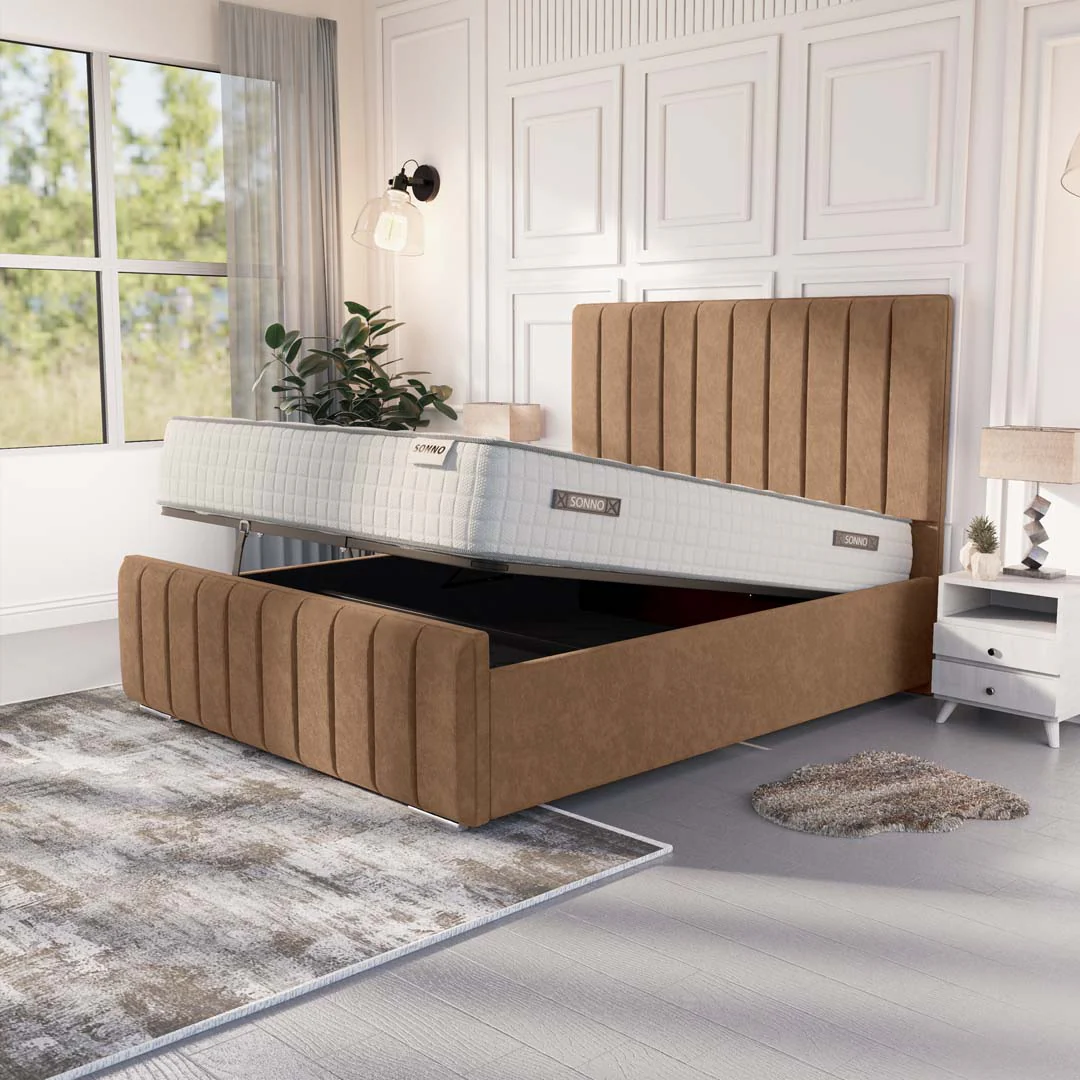 Lisbon Upholstered Ottoman Bed