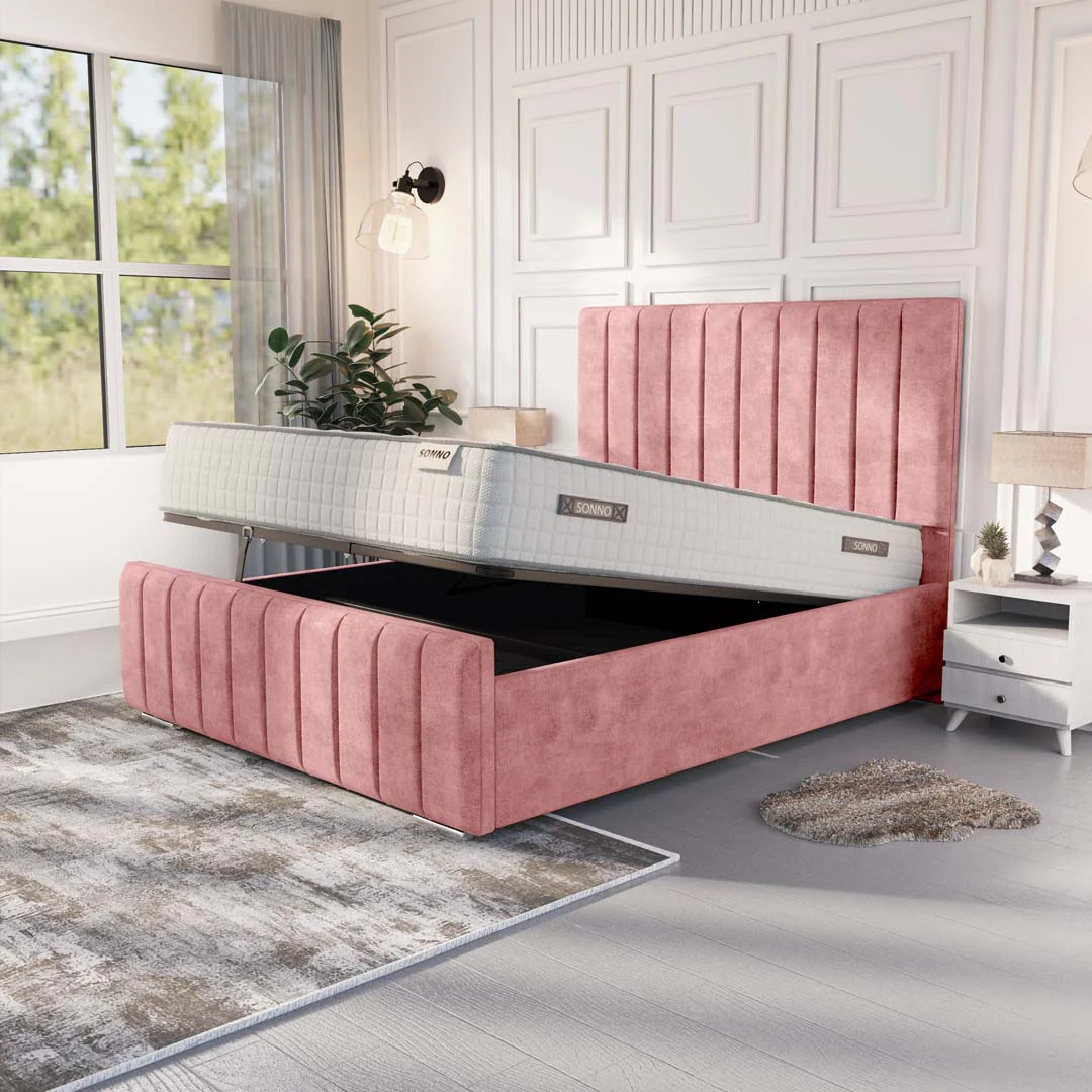 Lisbon Upholstered Ottoman Bed