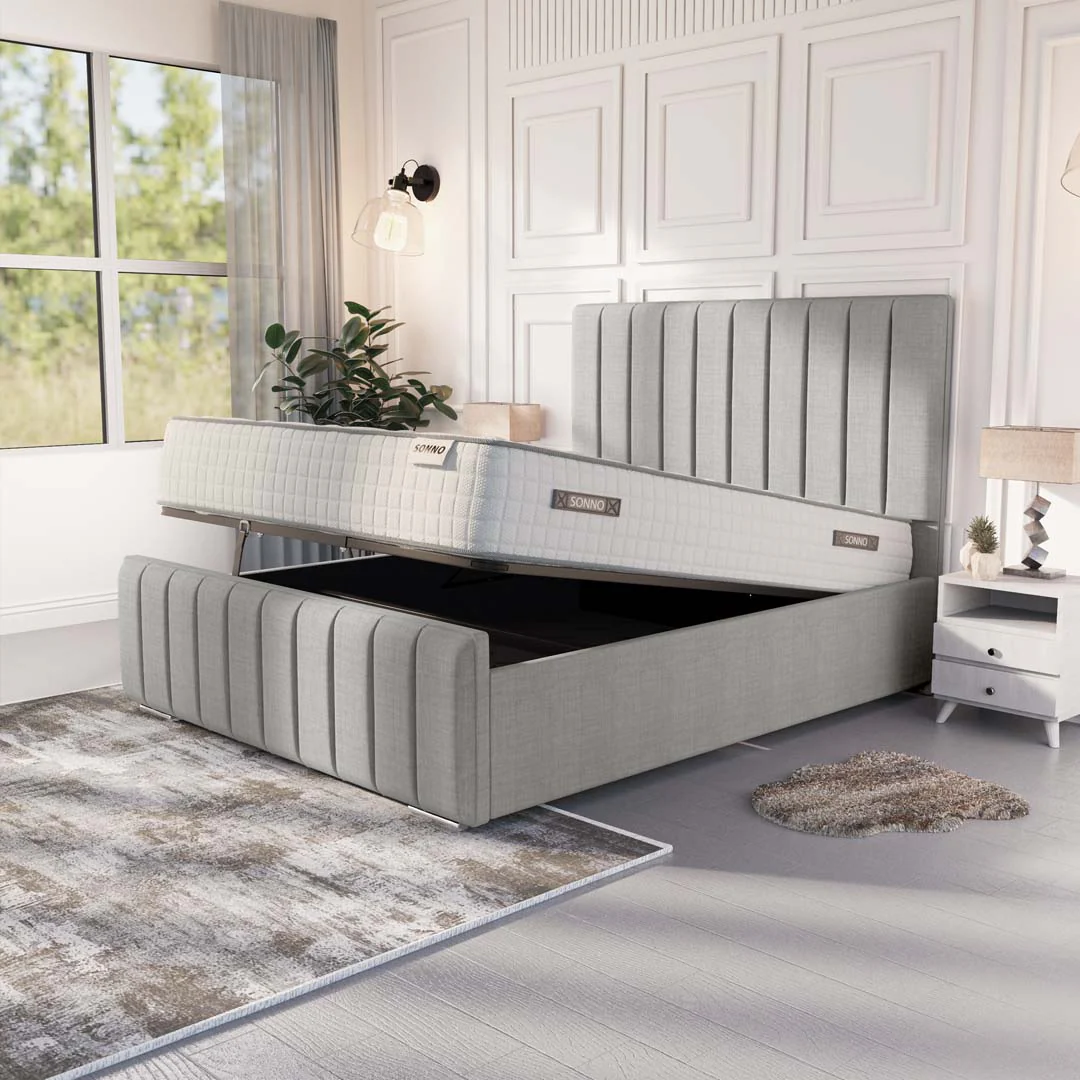 Lisbon Upholstered Ottoman Bed