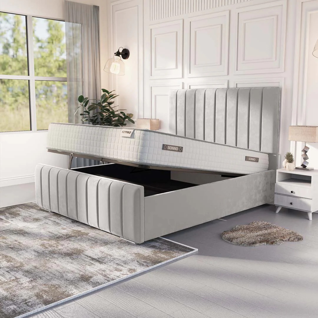 Lisbon Upholstered Ottoman Bed