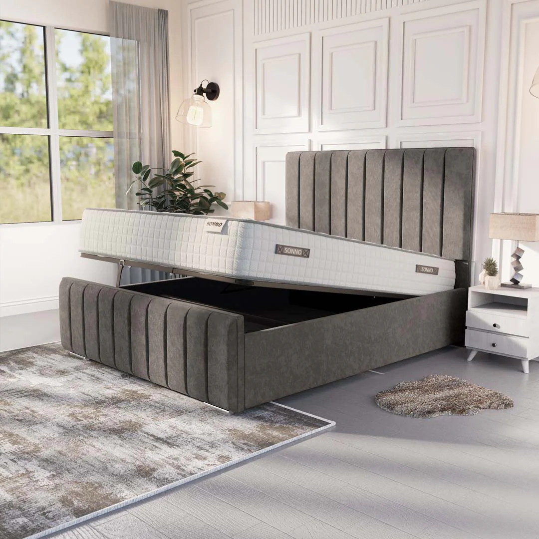 Lisbon Upholstered Ottoman Bed