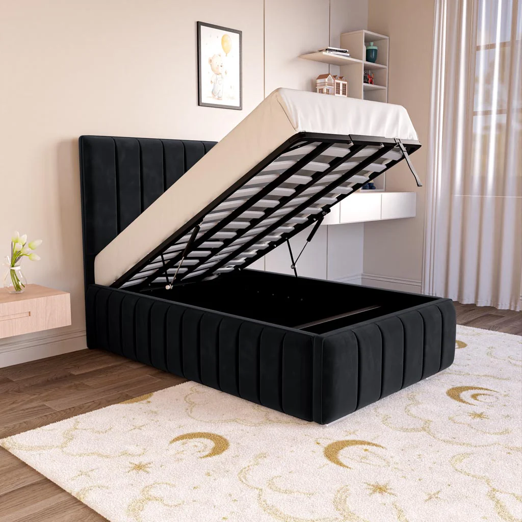 Milan Kids Upholstered Ottoman Bed - Image 2