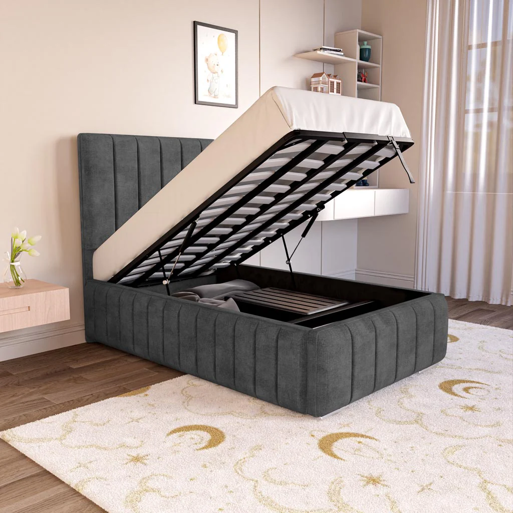Milan Kids Upholstered Ottoman Bed - Image 6