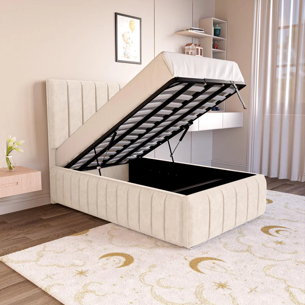 Milan Kids Upholstered Ottoman Bed - Image 2
