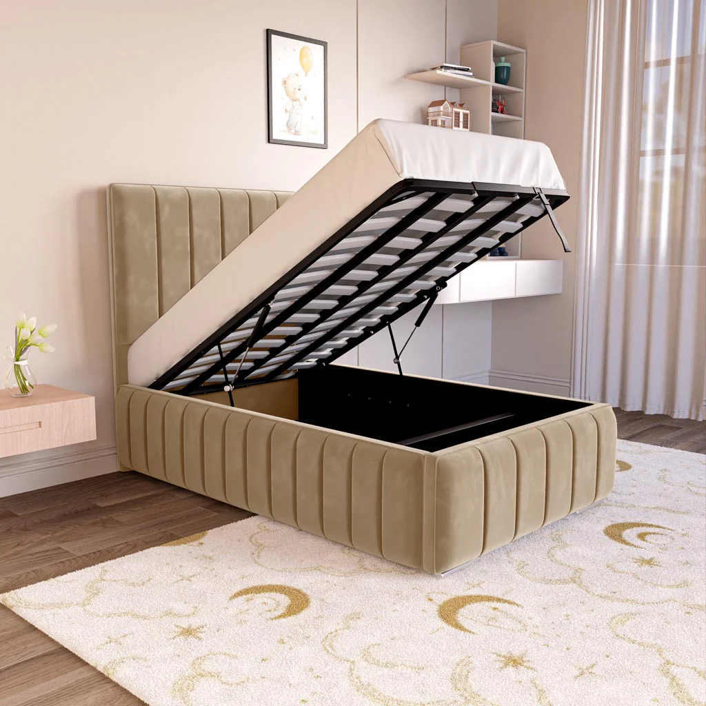 Milan Kids Upholstered Ottoman Bed - Image 2