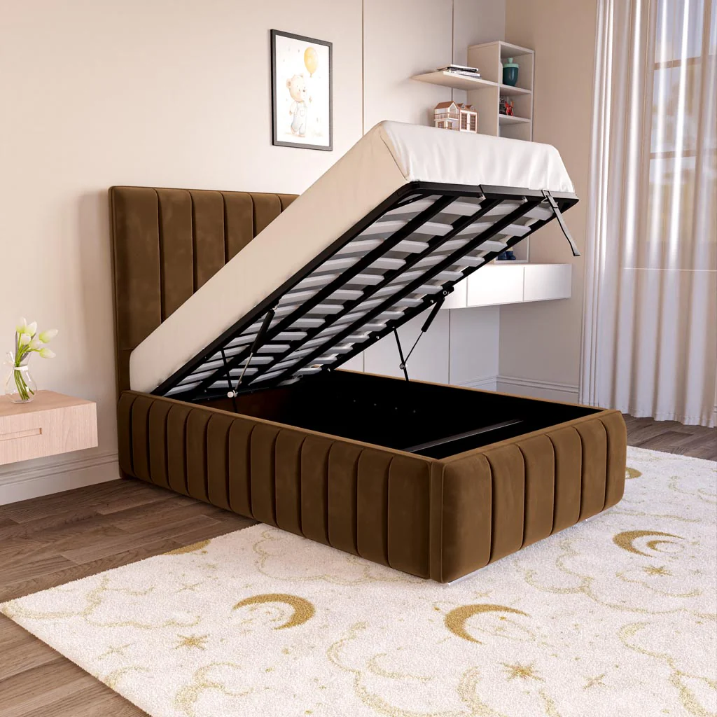 Milan Kids Upholstered Ottoman Bed - Image 2