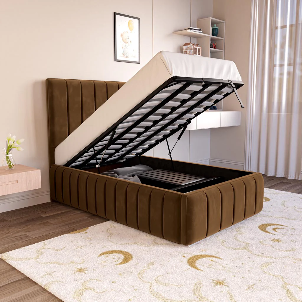 Milan Kids Upholstered Ottoman Bed - Image 6