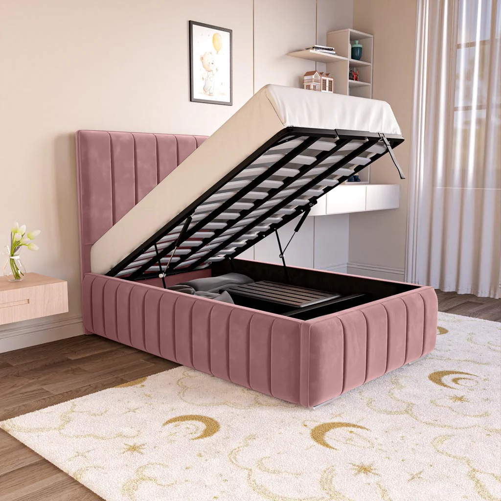 Milan Kids Upholstered Ottoman Bed - Image 6
