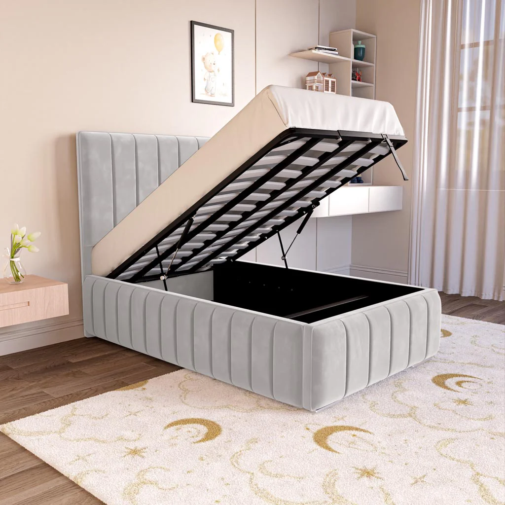 Milan Kids Upholstered Ottoman Bed - Image 2