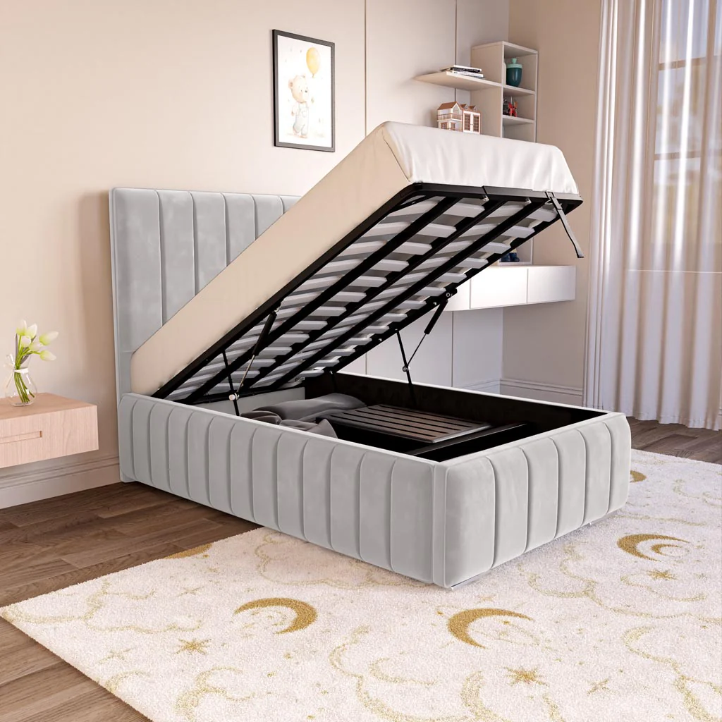 Milan Kids Upholstered Ottoman Bed - Image 6