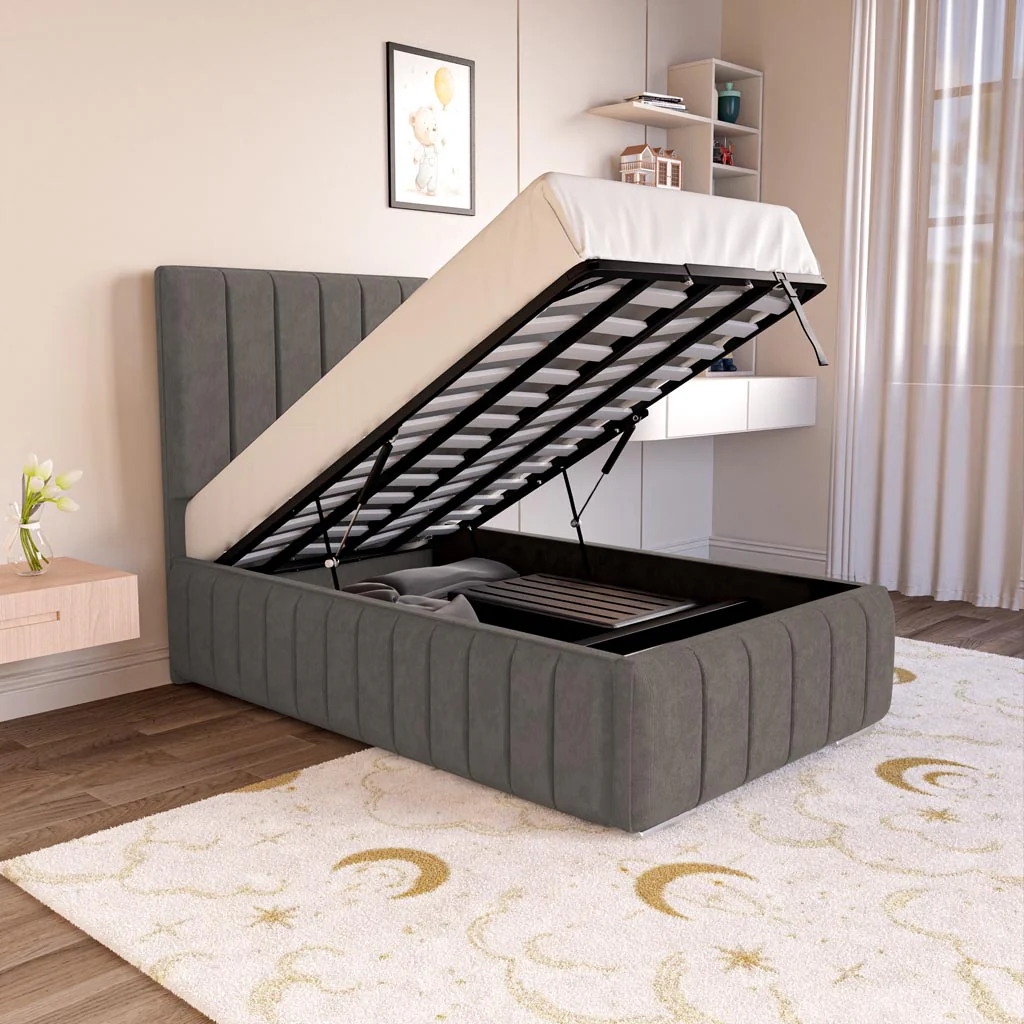 Milan Kids Upholstered Ottoman Bed - Image 6