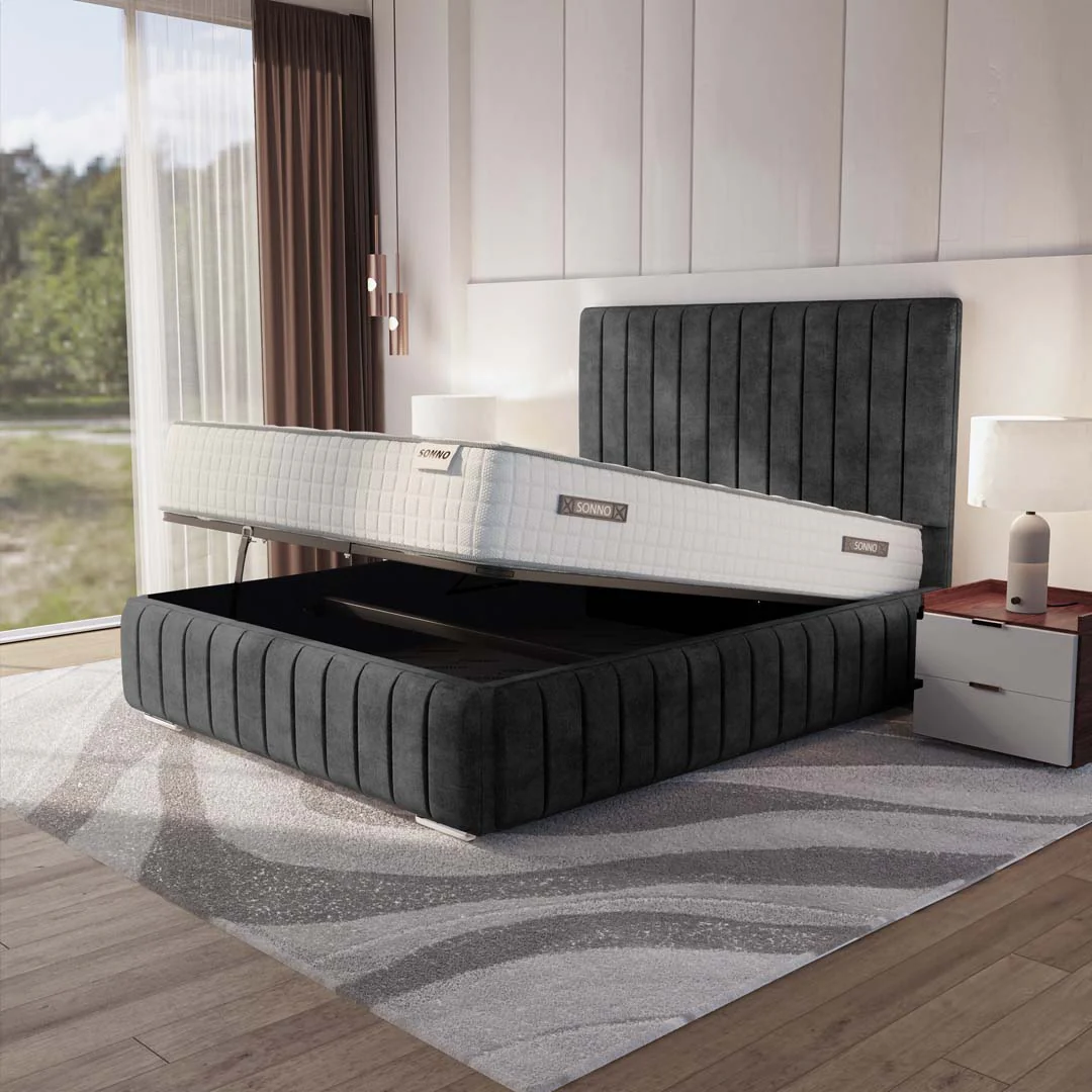 Milan Upholstered Ottoman Bed