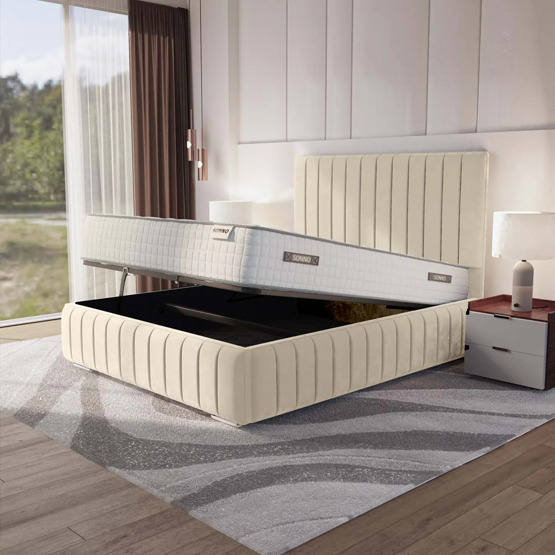 Milan Upholstered Ottoman Bed
