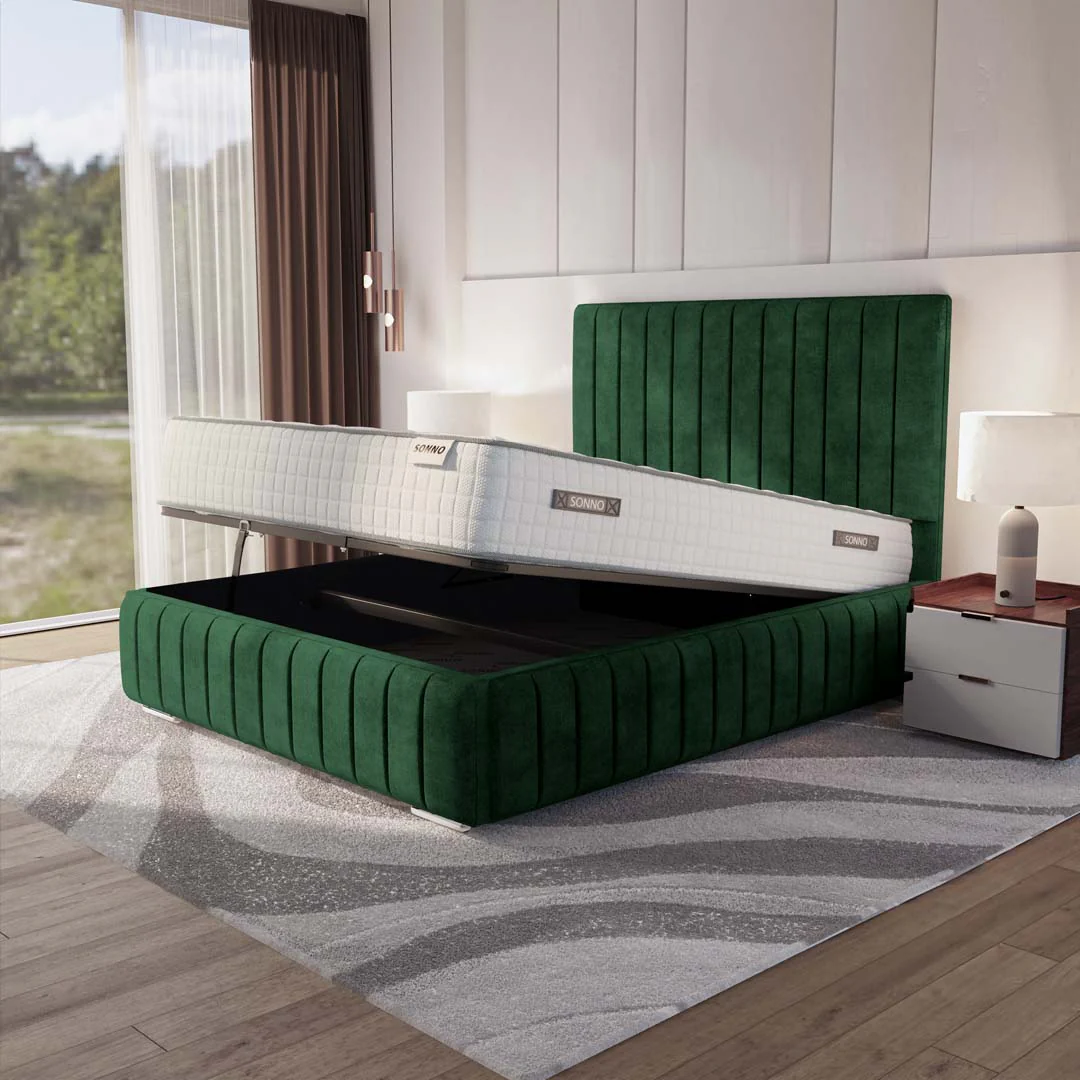 Milan Upholstered Ottoman Bed