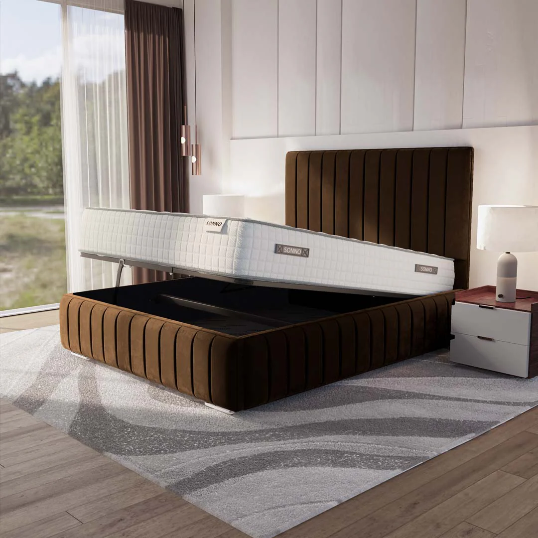 Milan Upholstered Ottoman Bed