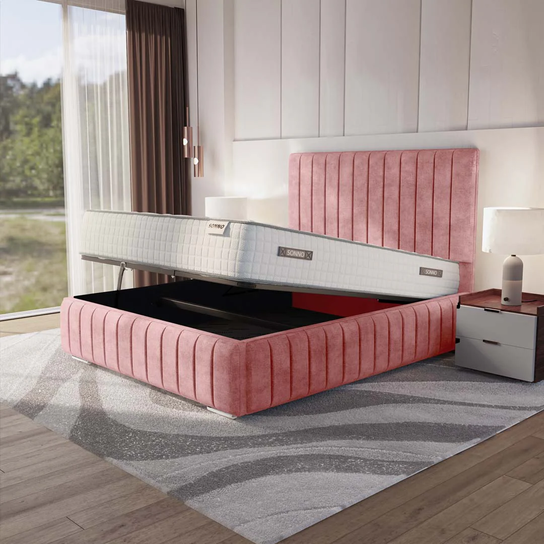 Milan Upholstered Ottoman Bed