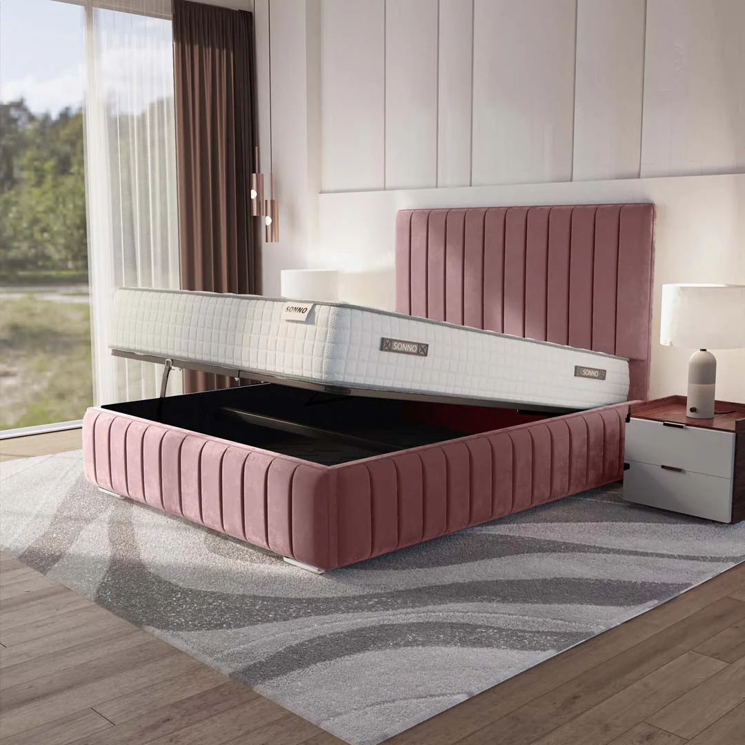 Milan Upholstered Ottoman Bed