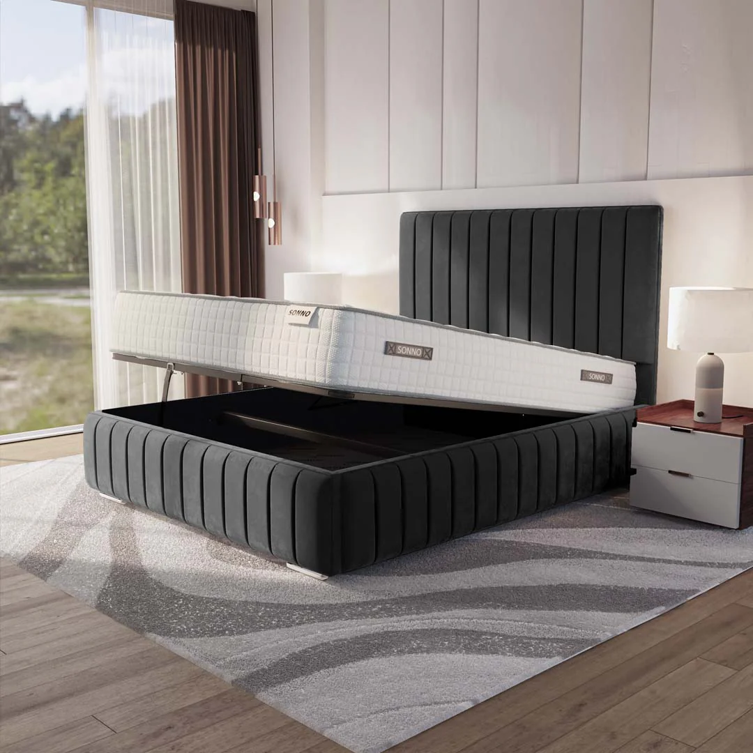 Milan Upholstered Ottoman Bed
