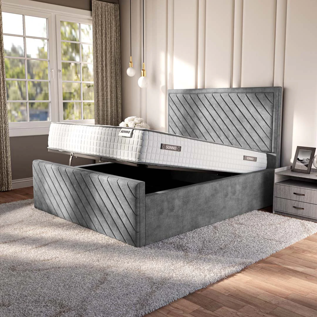Oxford Upholstered Ottoman Bed