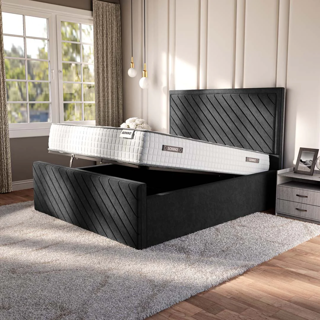 Oxford Upholstered Ottoman Bed