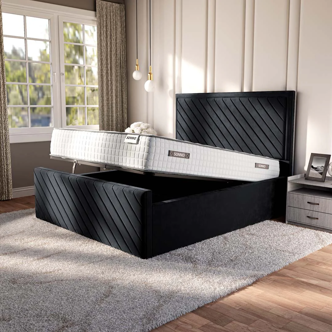 Oxford Upholstered Ottoman Bed