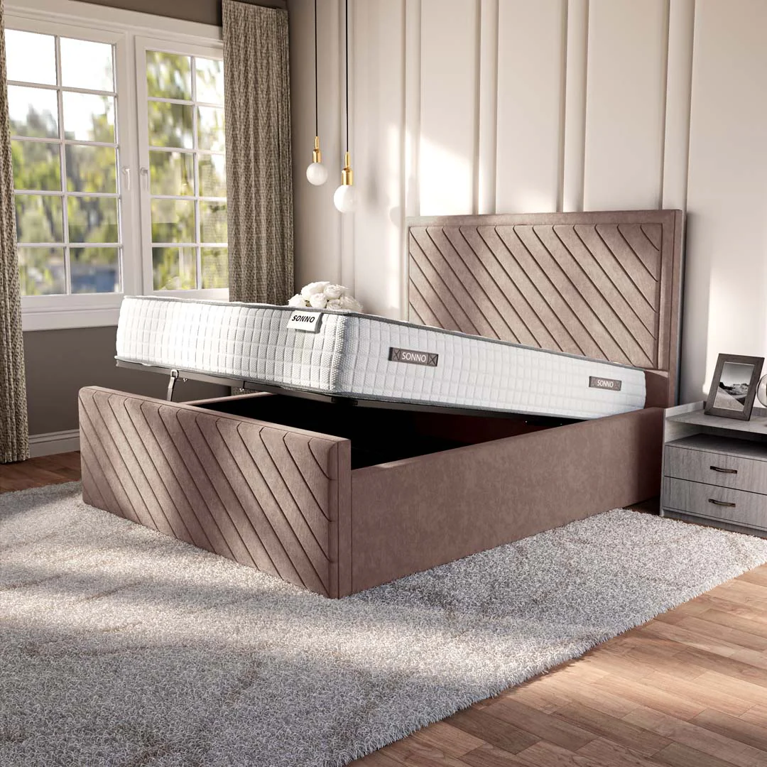 Oxford Upholstered Ottoman Bed