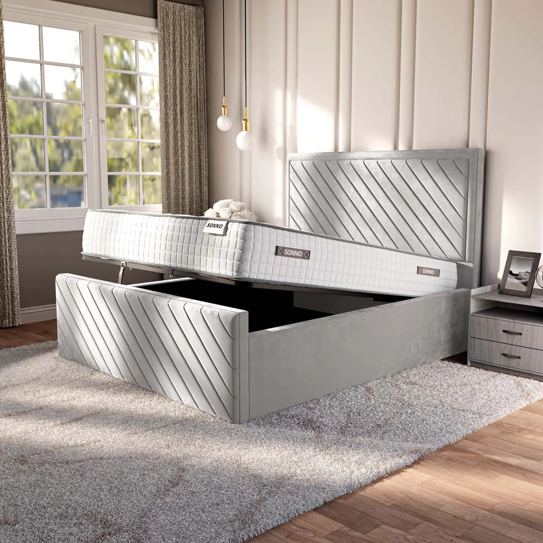 Oxford Upholstered Ottoman Bed