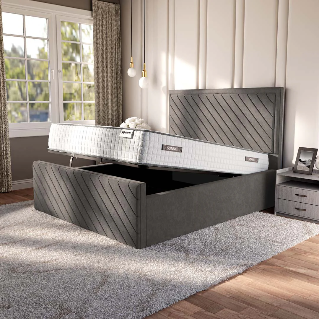 Oxford Upholstered Ottoman Bed