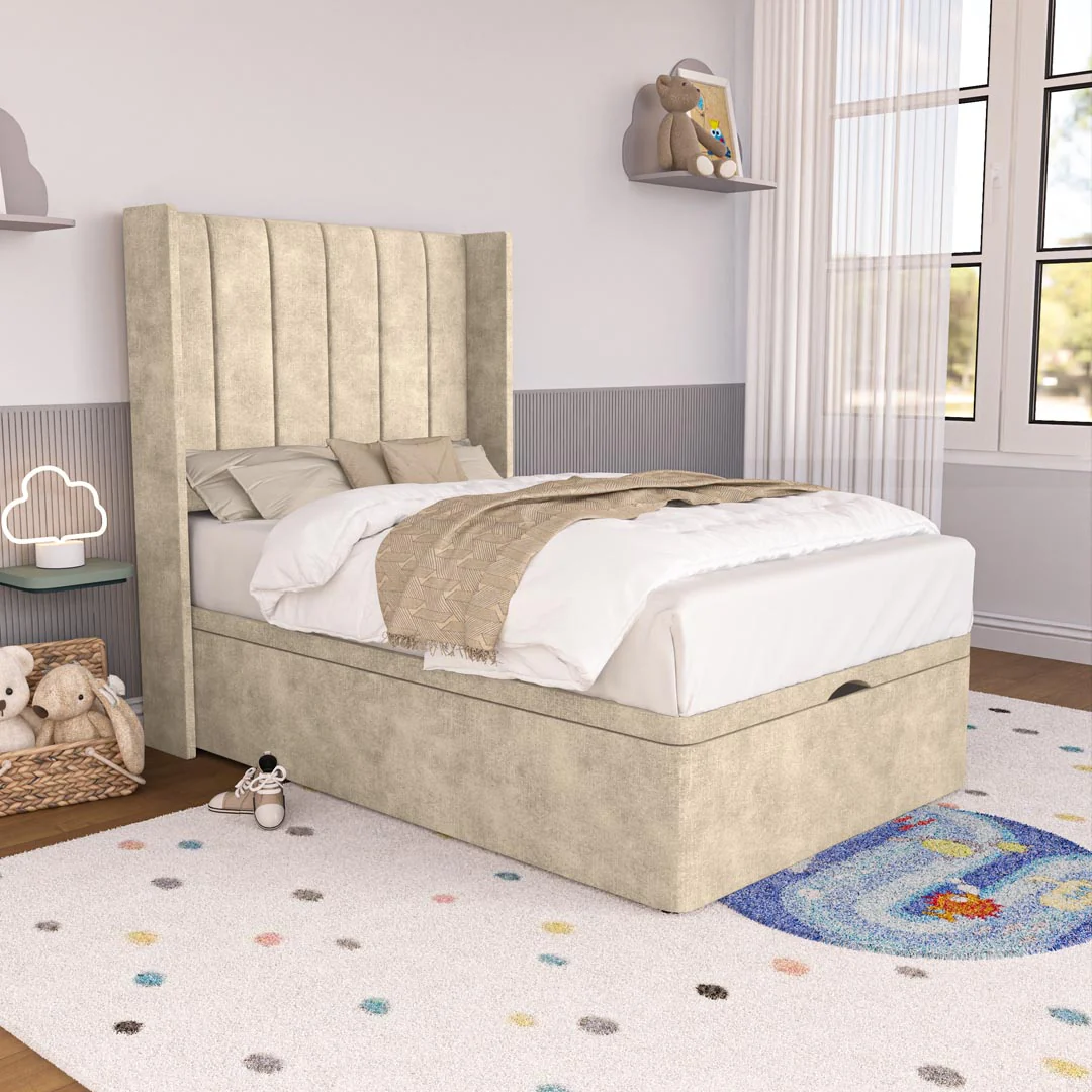 Prague Kids Wingback Ottoman Divan Bed - Image 3