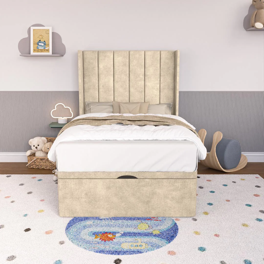 Prague Kids Wingback Ottoman Divan Bed - Image 5