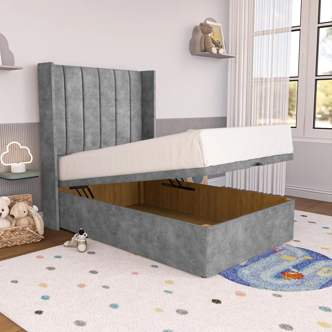 Prague Kids Wingback Ottoman Divan Bed