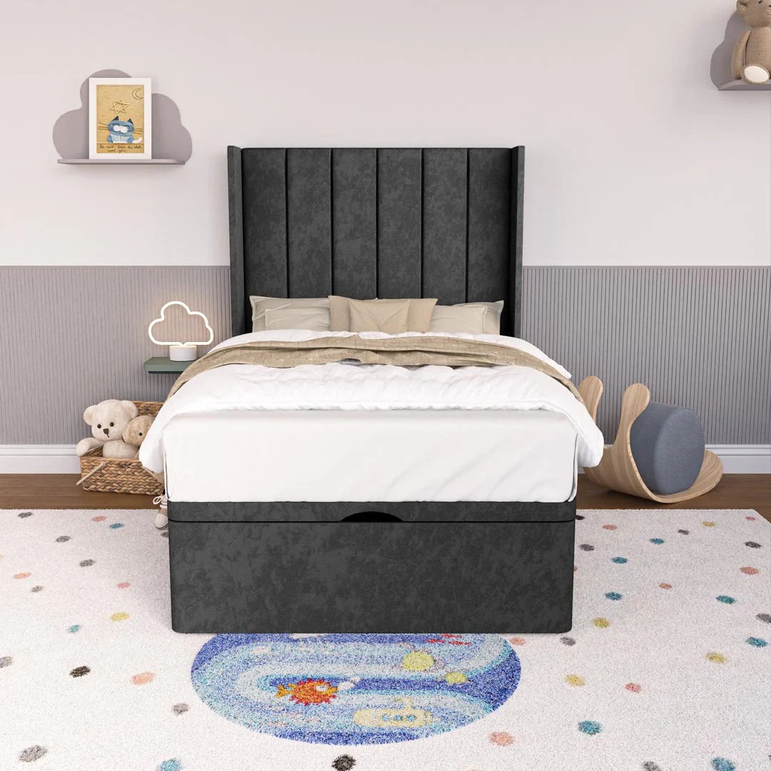 Prague Kids Wingback Ottoman Divan Bed - Image 5