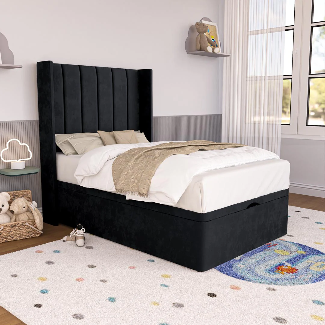 Prague Kids Wingback Ottoman Divan Bed - Image 3