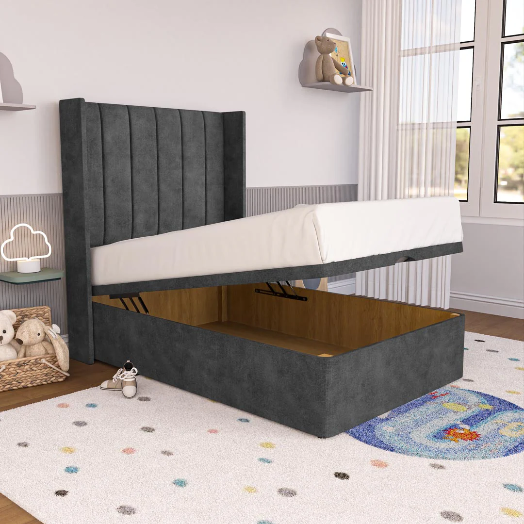 Prague Kids Wingback Ottoman Divan Bed