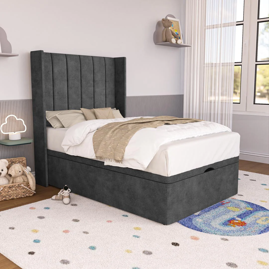 Prague Kids Wingback Ottoman Divan Bed - Image 3