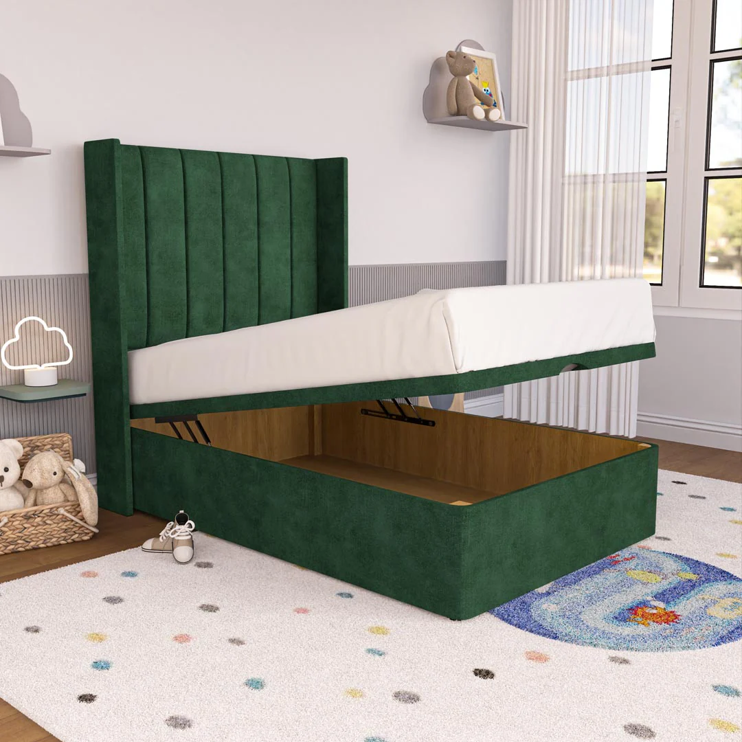 Prague Kids Wingback Ottoman Divan Bed
