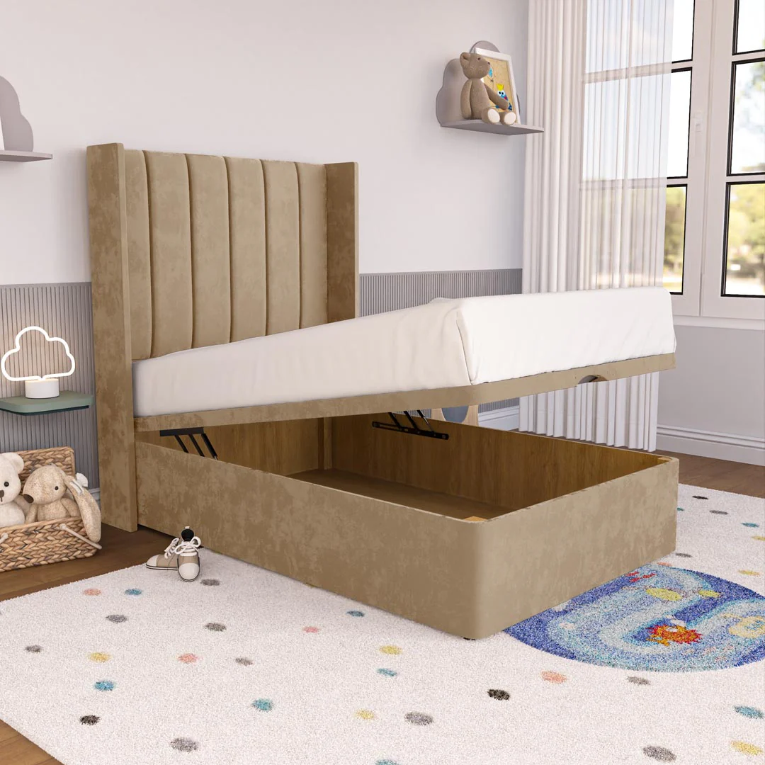 Prague Kids Wingback Ottoman Divan Bed