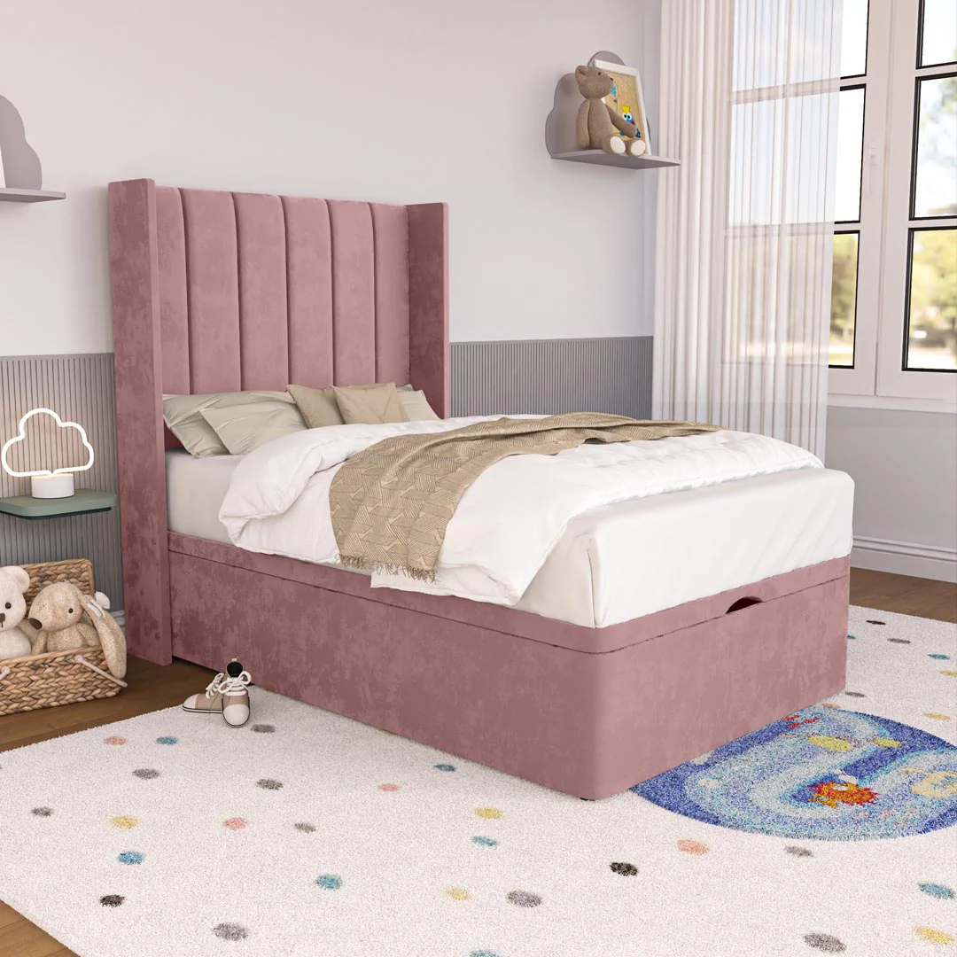 Prague Kids Wingback Ottoman Divan Bed - Image 3