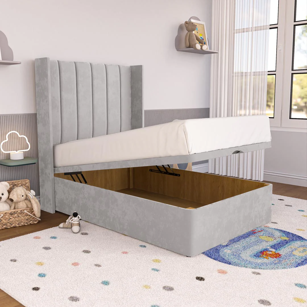 Prague Kids Wingback Ottoman Divan Bed