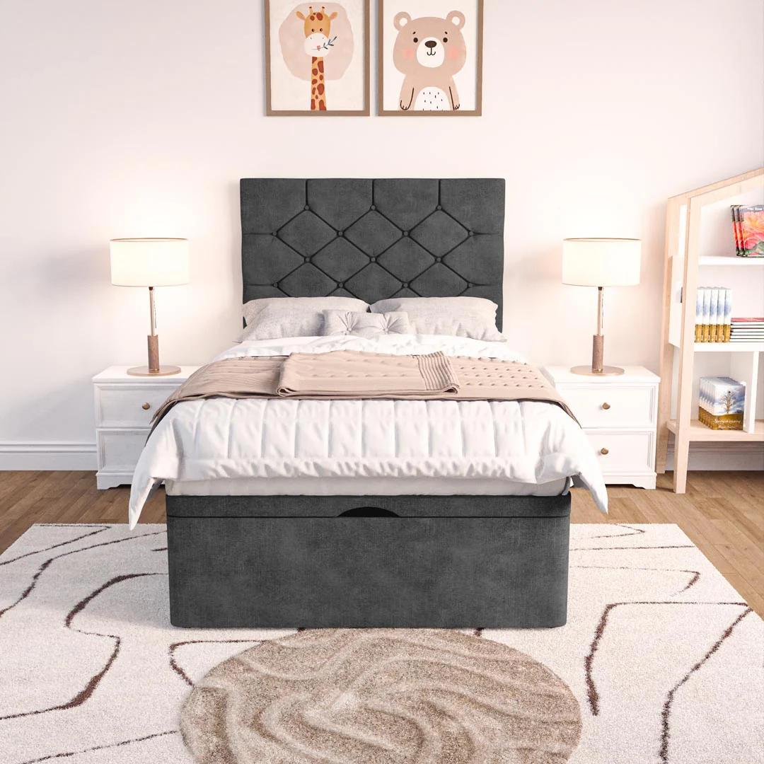 Seville Kids Chesterfield Ottoman Divan Bed - Image 5