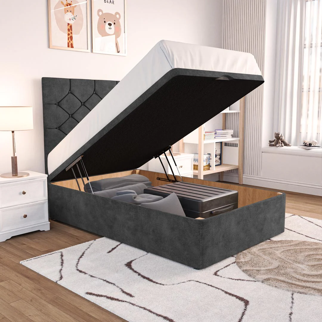 Seville Kids Chesterfield Ottoman Divan Bed - Image 6
