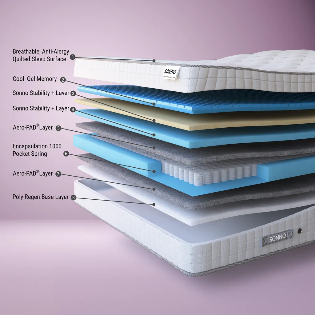 Sonno Cool Gel Memory 1000 Mattress - Image 3