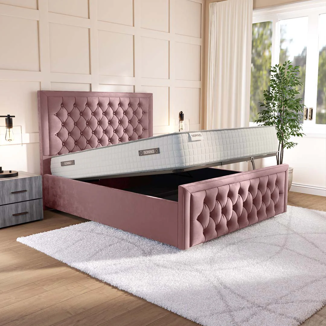 Valencia Upholstered Ottoman Bed